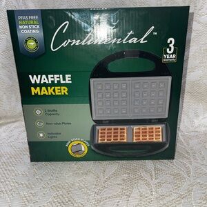 Continental Waffle Maker with Non-Stick Plates